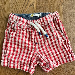 2-3Y Mini Boden Baby Boden Red Gingham Shorts